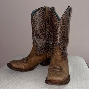 Ariat Brown and Leopard Print Boots